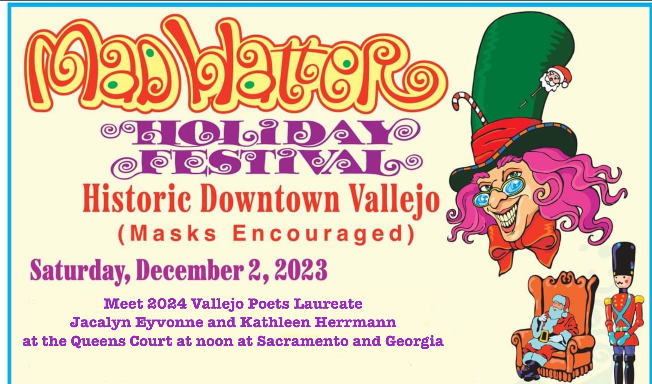 Incoming Vallejo Poets Laureate at Mad Hatter